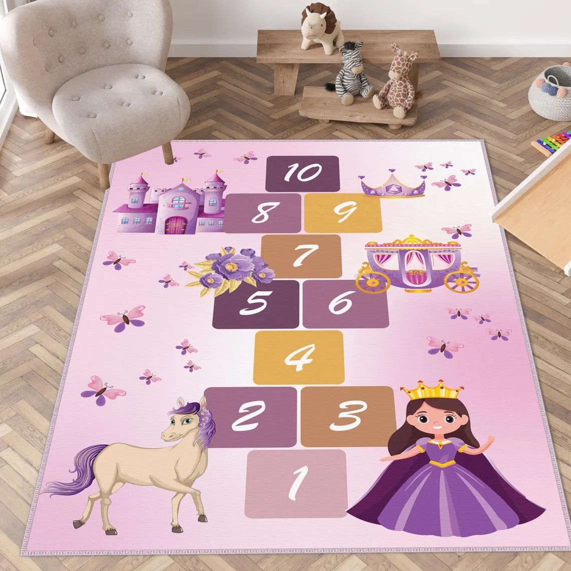 Hopscotch Kids Carpets Play Ma - đánh giá và giá Baby Nursery Rug