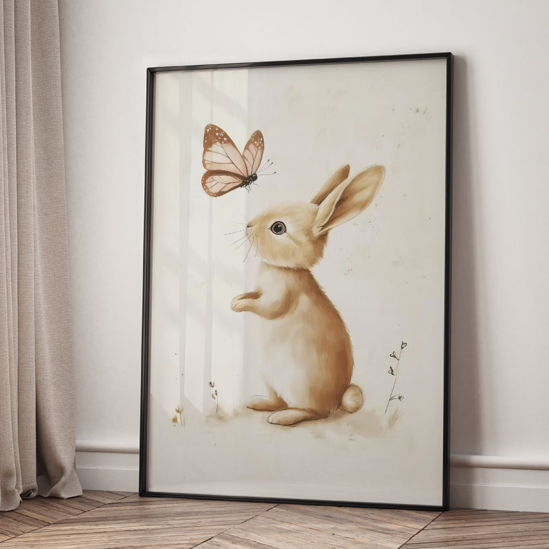 Bear Rabbit Fox Deer Squirrel  - đánh giá và giá Baby Nursery Animal Prints