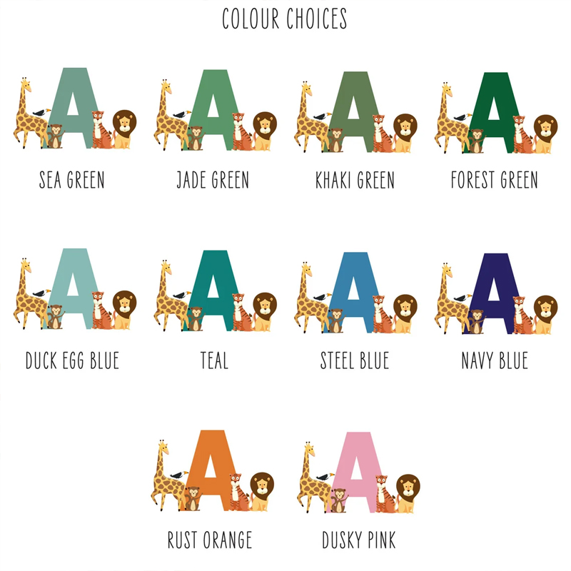 Personalised Name Jungle Anima - đánh giá và giá Baby Nursery Jungle Animals