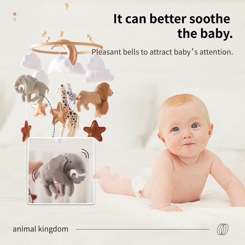 Hot Sale Nordic Handmade Felt  - đánh giá và giá Baby Nursery Jungle Animals