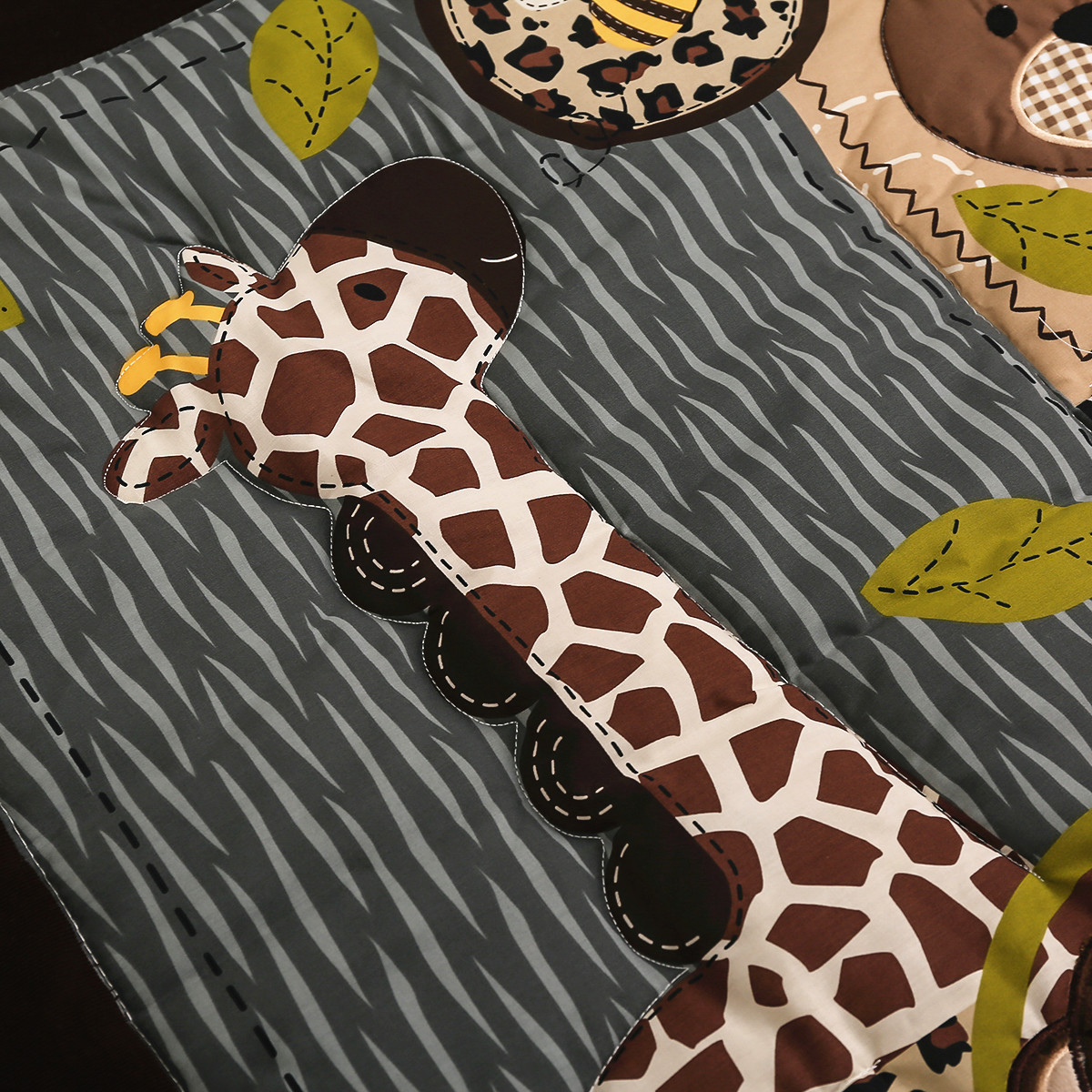 3Pcs Embroidered Newborn Baby  - đánh giá và giá Baby Nursery Jungle Animals
